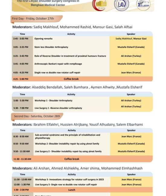 المؤتمر الأول لجراحة مفصل الكتف
